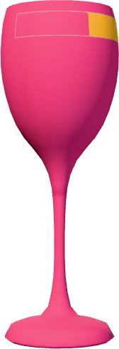 Copa magenta con el estampado de Stampo en el cáliz
